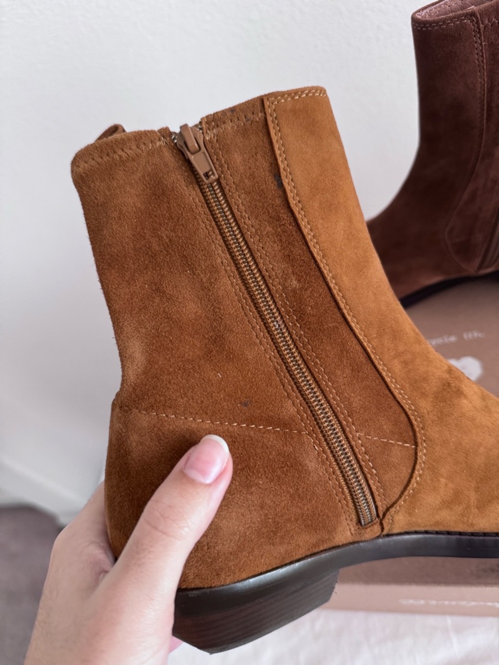 New Madewell The Idris Ankle Boot In Suede Size 9.5 - Picture 9 of 14